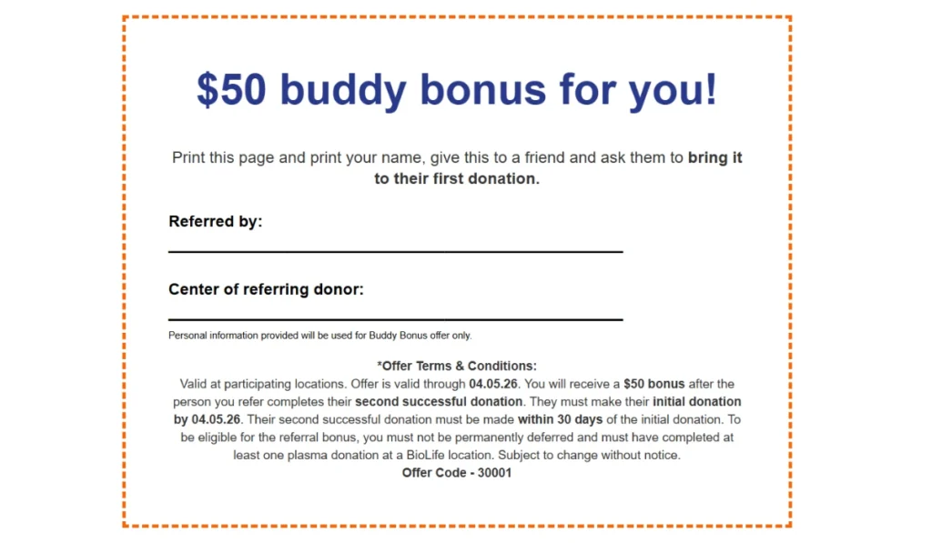 Biolife Buddy Bonus